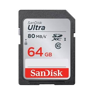 SD Card 64GB Sandisk Ultra (80MB. CL10)