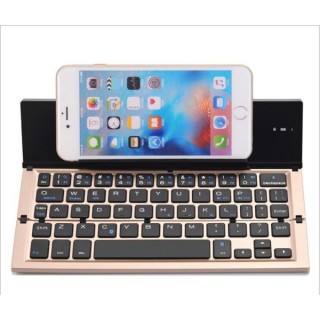  System Universal Folding Keyboard Aluminum Alloy Bluetooth Keyboard Mobile Tablet PC - intl Singapore