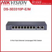 Hikvision DS-3E0310P-E/M (O-STD) 8 Port Fast Ethernet Unmanaged POE Switch