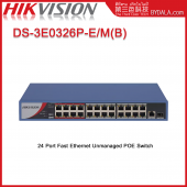 Hikvision DS-3E0326P-E/M(C)(O-STD) 24 Port Fast Ethernet Unmanaged POE Switch